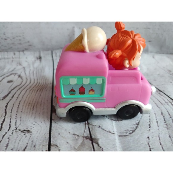 COCOMELON Ice Cream Truck Pink Wheeling Mini Figure Girl Vehicle Toy Truck Q - Picture 5 of 8